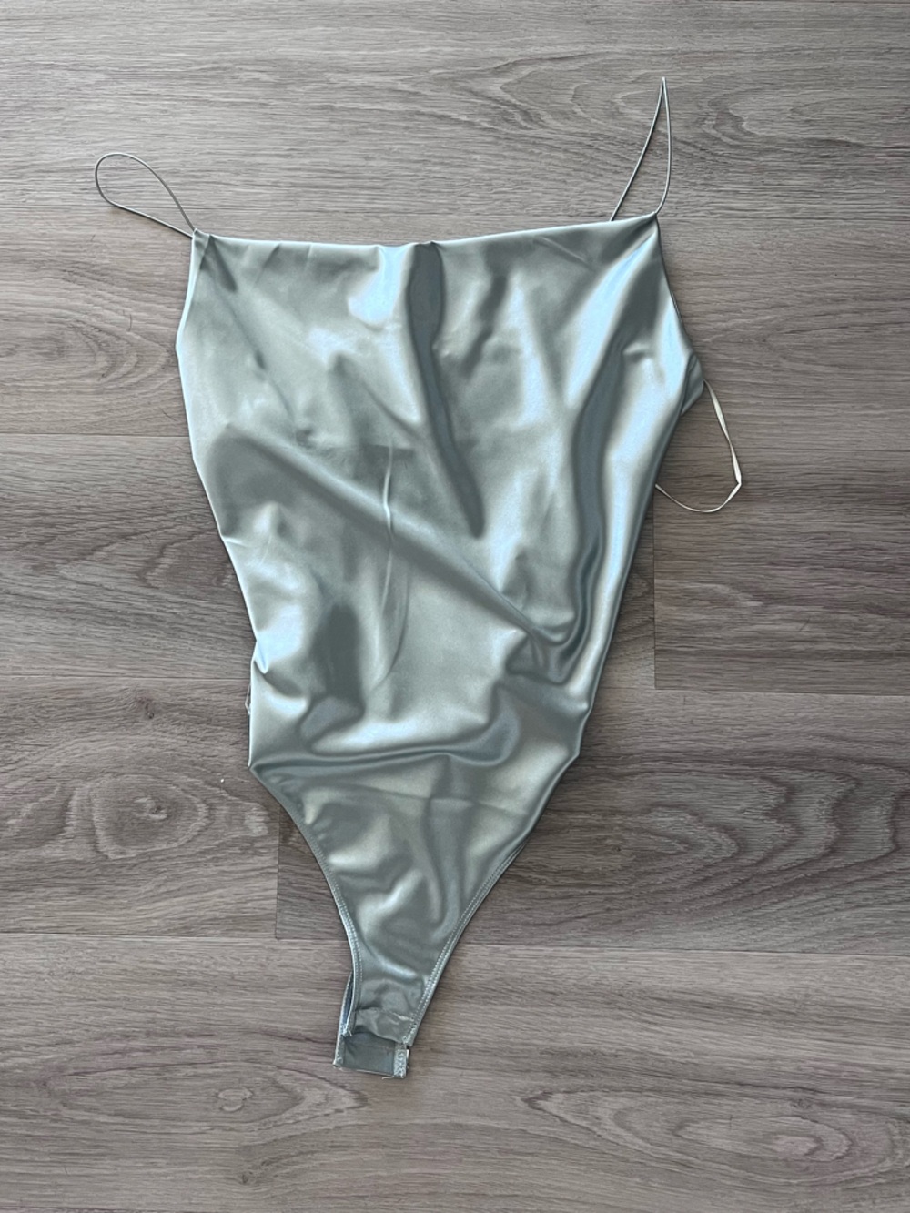 Satin Body Suit in Sage Green